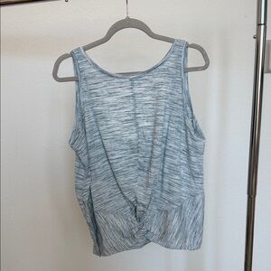 Athleta blue and white Sleeveless crop Top